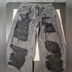 Distressed Gray Jeans for Men